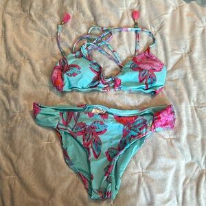 Nanette Lepore swim Bikini top small/bottom med